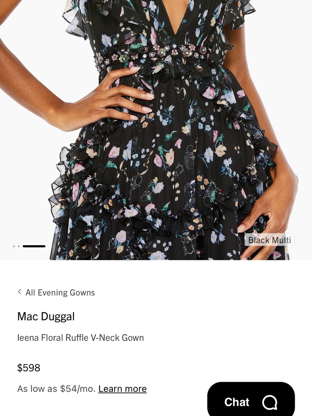 NWT Mac Duggal Floral Ruffle Gown 68090 – size 14 - Picture 4 of 10